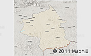 Shaded Relief 3D Map of Jambol, semi-desaturated