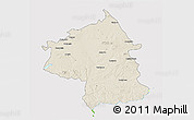 Shaded Relief 3D Map of Jambol, single color outside