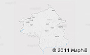 Silver Style 3D Map of Jambol, single color outside