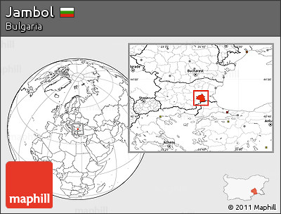 Blank Location Map of Jambol