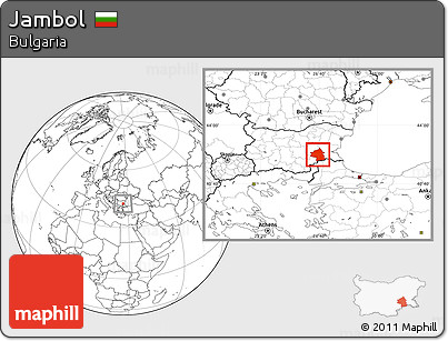 Blank Location Map of Jambol