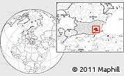 Blank Location Map of Jambol, highlighted country, within the entire country