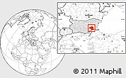 Blank Location Map of Jambol, highlighted country