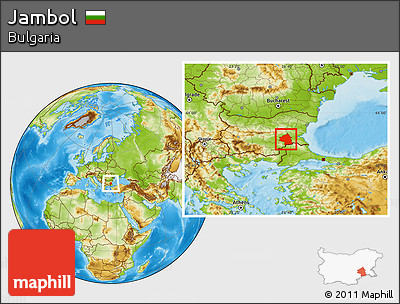 Physical Location Map of Jambol
