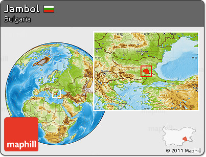 Physical Location Map of Jambol