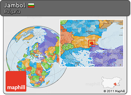 Political Location Map of Jambol