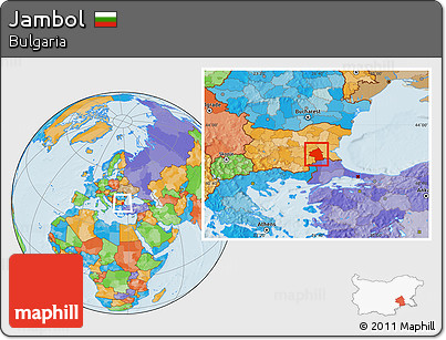 Political Location Map of Jambol