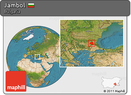 Satellite Location Map of Jambol