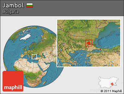 Satellite Location Map of Jambol