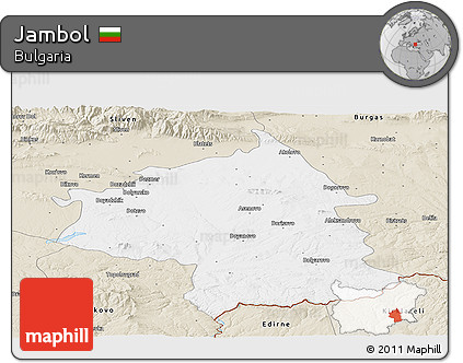Classic Style Panoramic Map of Jambol