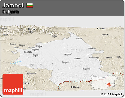 Classic Style Panoramic Map of Jambol