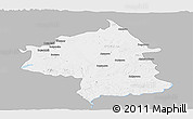 Gray Panoramic Map of Jambol, single color outside