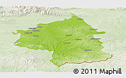 Physical Panoramic Map of Jambol, lighten