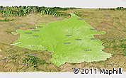 Physical Panoramic Map of Jambol, satellite outside