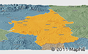 Political Panoramic Map of Jambol, semi-desaturated