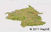 Satellite Panoramic Map of Jambol, cropped outside