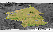 Satellite Panoramic Map of Jambol, darken, desaturated