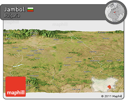 Satellite Panoramic Map of Jambol