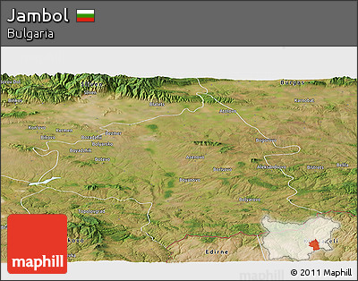 Satellite Panoramic Map of Jambol