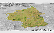 Satellite Panoramic Map of Jambol, lighten, desaturated