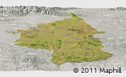 Satellite Panoramic Map of Jambol, lighten, semi-desaturated