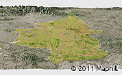 Satellite Panoramic Map of Jambol, semi-desaturated