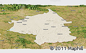 Shaded Relief Panoramic Map of Jambol, satellite outside