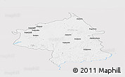 Silver Style Panoramic Map of Jambol, single color outside