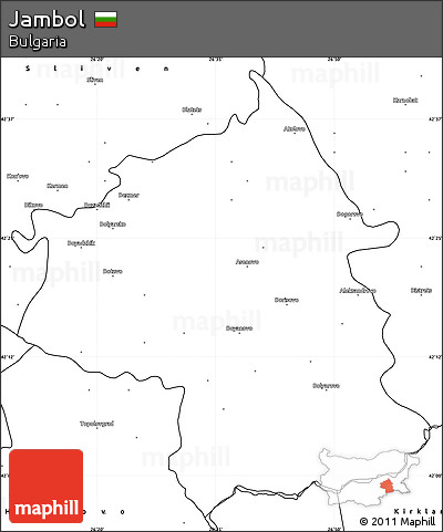 Blank Simple Map of Jambol