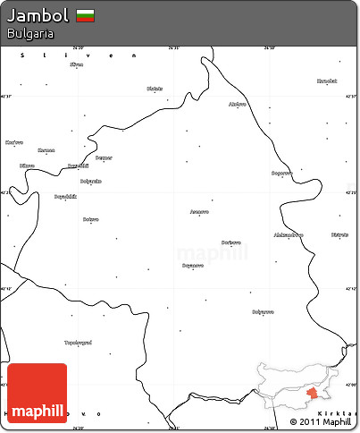 Blank Simple Map of Jambol