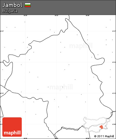 Blank Simple Map of Jambol, no labels
