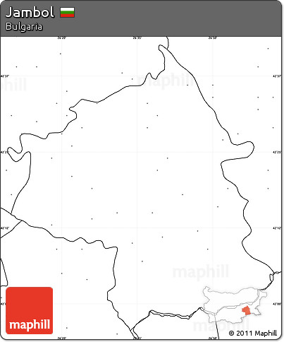 Blank Simple Map of Jambol, no labels