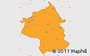 Political Simple Map of Jambol, cropped outside