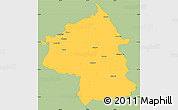 Savanna Style Simple Map of Jambol, single color outside