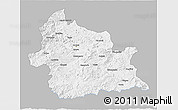 Gray 3D Map of Kardzali, single color outside