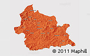 Political 3D Map of Kardzali, cropped outside