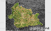Satellite 3D Map of Kardzali, darken, desaturated