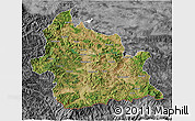 Satellite 3D Map of Kardzali, desaturated