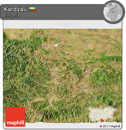 Satellite 3D Map of Kardzali