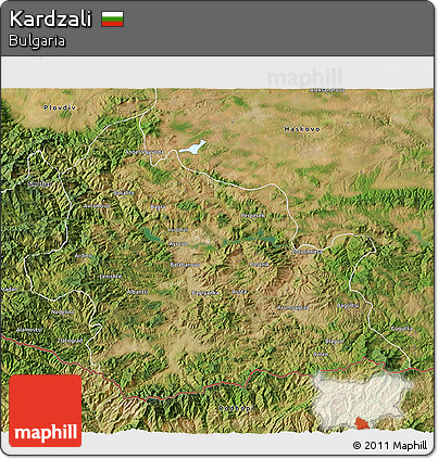 Satellite 3D Map of Kardzali