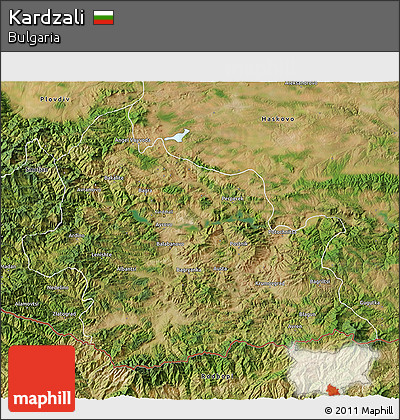 Satellite 3D Map of Kardzali