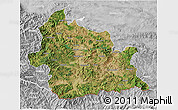 Satellite 3D Map of Kardzali, lighten, desaturated