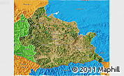 Satellite 3D Map of Kardzali, political outside