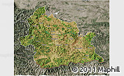 Satellite 3D Map of Kardzali, semi-desaturated