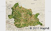 Satellite 3D Map of Kardzali, shaded relief outside
