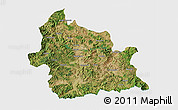 Satellite 3D Map of Kardzali, single color outside