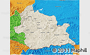 Shaded Relief 3D Map of Kardzali, political outside