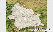 Shaded Relief 3D Map of Kardzali, satellite outside