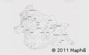 Silver Style 3D Map of Kardzali, single color outside