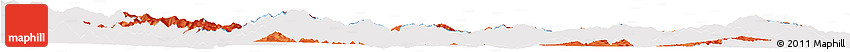 Political Horizon Map of Kardzali, single color outside